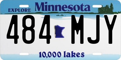 MN license plate 484MJY
