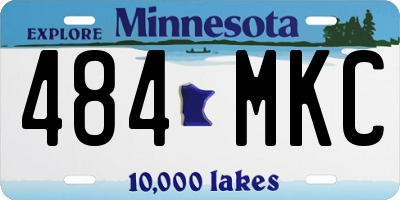 MN license plate 484MKC