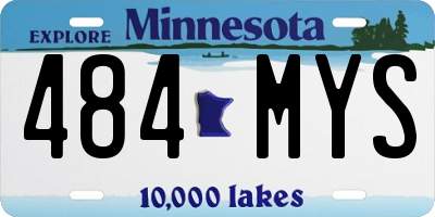 MN license plate 484MYS