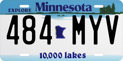 MN license plate 484MYV