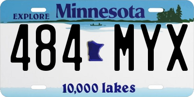 MN license plate 484MYX