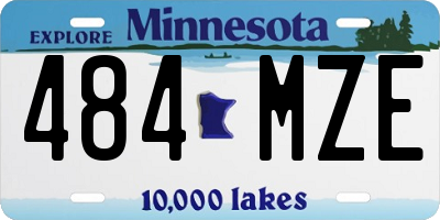 MN license plate 484MZE