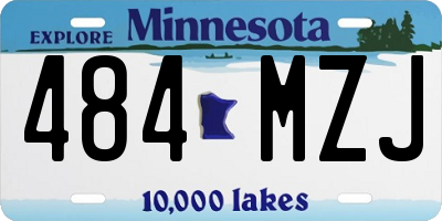 MN license plate 484MZJ