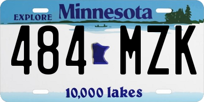 MN license plate 484MZK