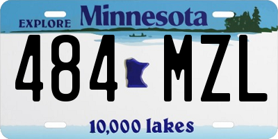 MN license plate 484MZL