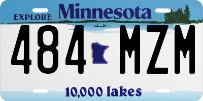 MN license plate 484MZM