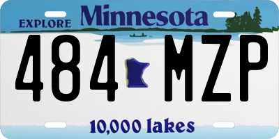 MN license plate 484MZP
