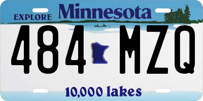 MN license plate 484MZQ