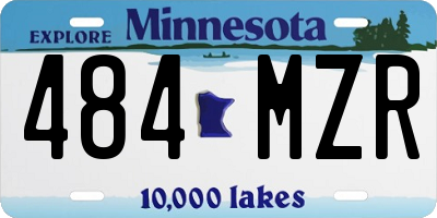 MN license plate 484MZR
