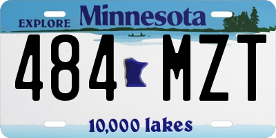 MN license plate 484MZT