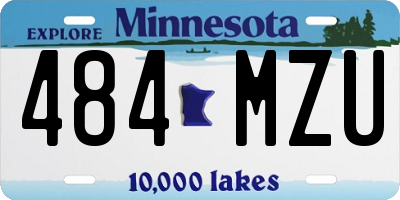 MN license plate 484MZU