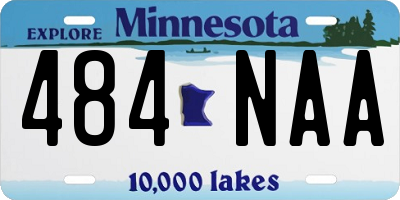 MN license plate 484NAA