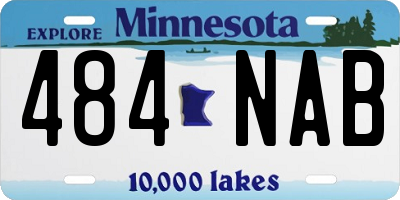 MN license plate 484NAB