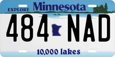 MN license plate 484NAD