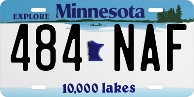 MN license plate 484NAF