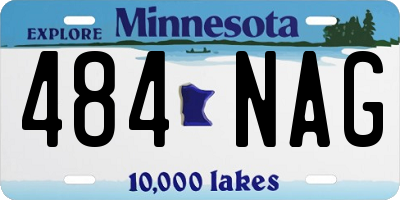 MN license plate 484NAG