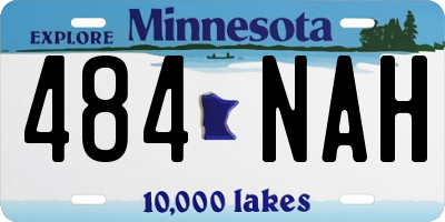 MN license plate 484NAH