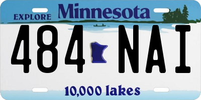 MN license plate 484NAI