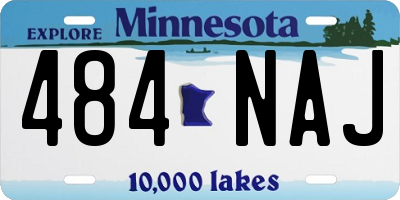 MN license plate 484NAJ