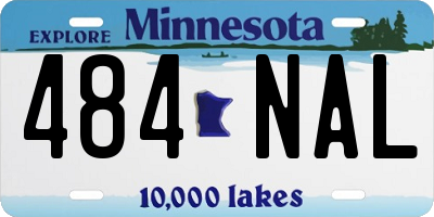 MN license plate 484NAL