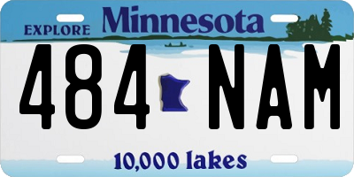 MN license plate 484NAM