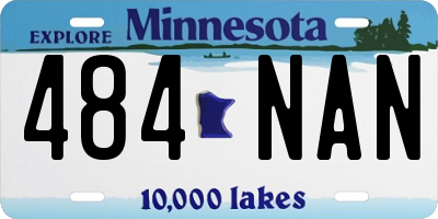 MN license plate 484NAN