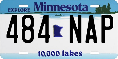MN license plate 484NAP