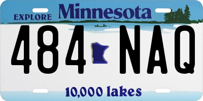 MN license plate 484NAQ