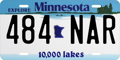 MN license plate 484NAR
