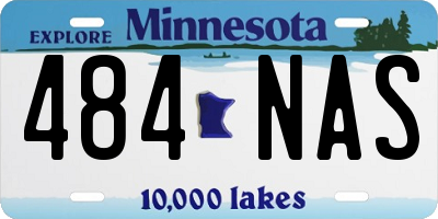 MN license plate 484NAS