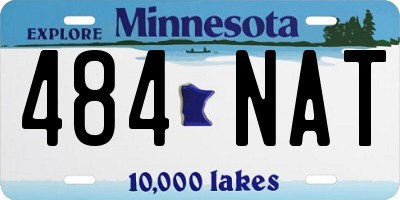 MN license plate 484NAT
