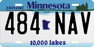MN license plate 484NAV