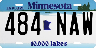 MN license plate 484NAW