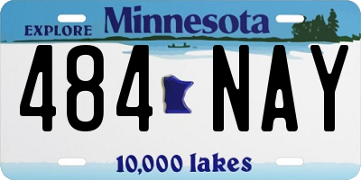 MN license plate 484NAY