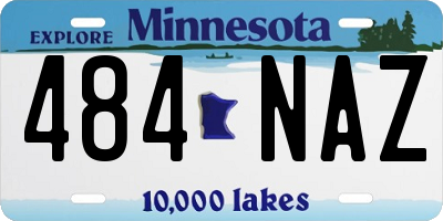 MN license plate 484NAZ