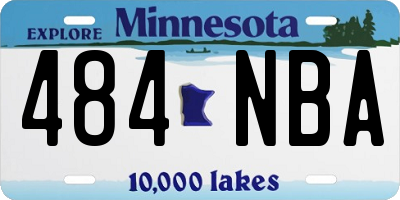 MN license plate 484NBA