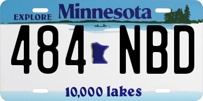 MN license plate 484NBD