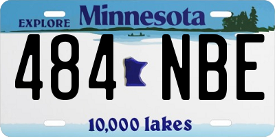 MN license plate 484NBE