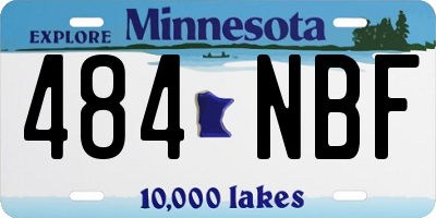 MN license plate 484NBF