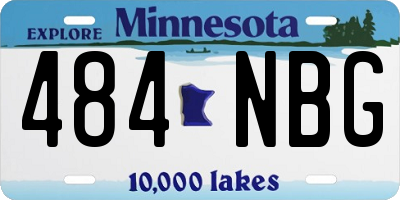 MN license plate 484NBG