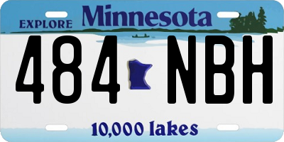 MN license plate 484NBH