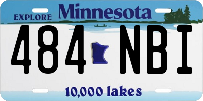 MN license plate 484NBI
