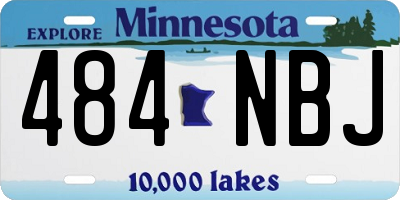 MN license plate 484NBJ