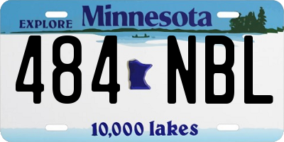 MN license plate 484NBL