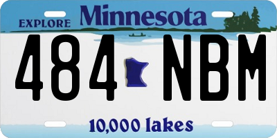 MN license plate 484NBM