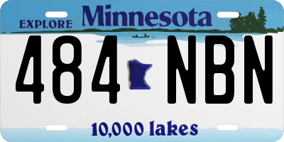 MN license plate 484NBN