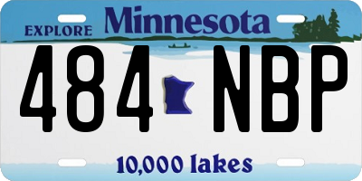 MN license plate 484NBP