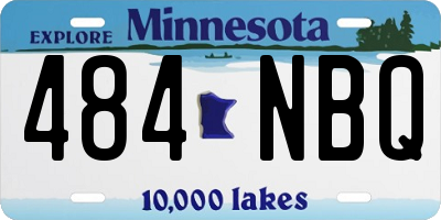 MN license plate 484NBQ