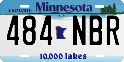 MN license plate 484NBR