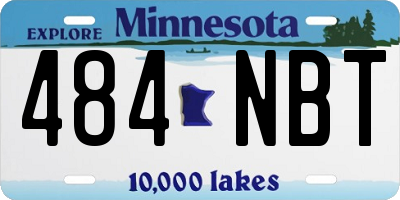 MN license plate 484NBT